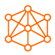 icon_cabinets_space Icon - an outlined cube with round nodes on each corner