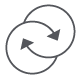 Icon - Interconnecting circular arrows - Seamless Integration